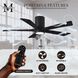 Atlas Irene-5HLK 60 inch Matte Black Ceiling Fan, Flush Mounted