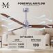 Atlas Alessandra 56 inch Brushed Nickel with Walnut Blades Indoor/Outdoor Ceiling Fan