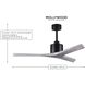 Atlas Mollywood 52 inch Textured Bronze with Matte White Blades Ceiling Fan, Atlas