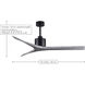 Atlas Mollywood 60 inch Matte Black with Barn Wood Tone Blades Ceiling Fan, Atlas