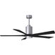 Atlas Patricia-5 60 inch Brushed Nickel with Matte Black Blades Ceiling Fan