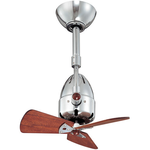 Atlas Diane 16 inch Polished Chrome with Mahogany Tone Blades Ceiling Fan, Atlas