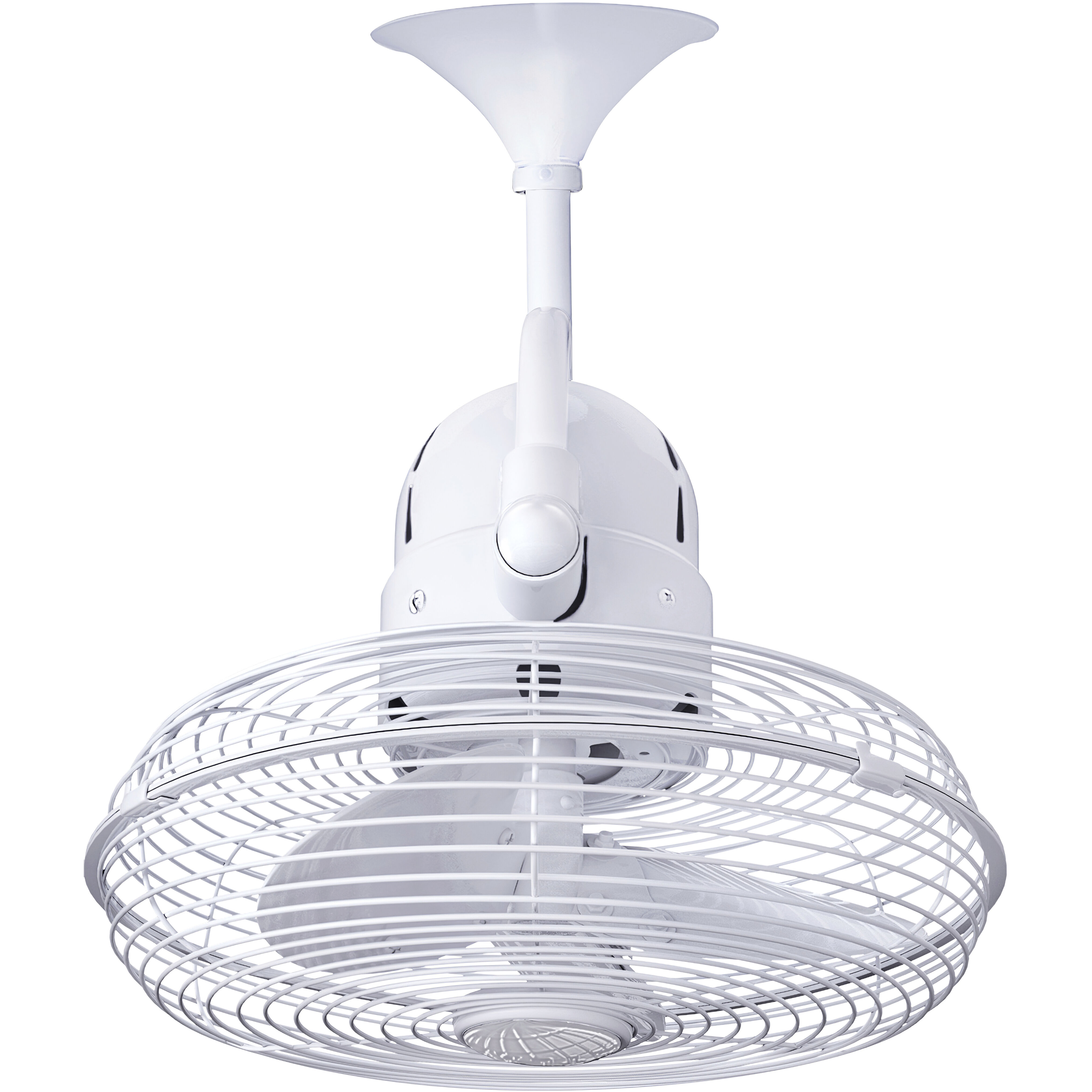 Atlas Kaye 17.5 inch Gloss White Oscillating Wall Fan