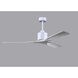 Atlas Nan 60 inch Matte White with Barn Wood tone Blades Ceiling Fan