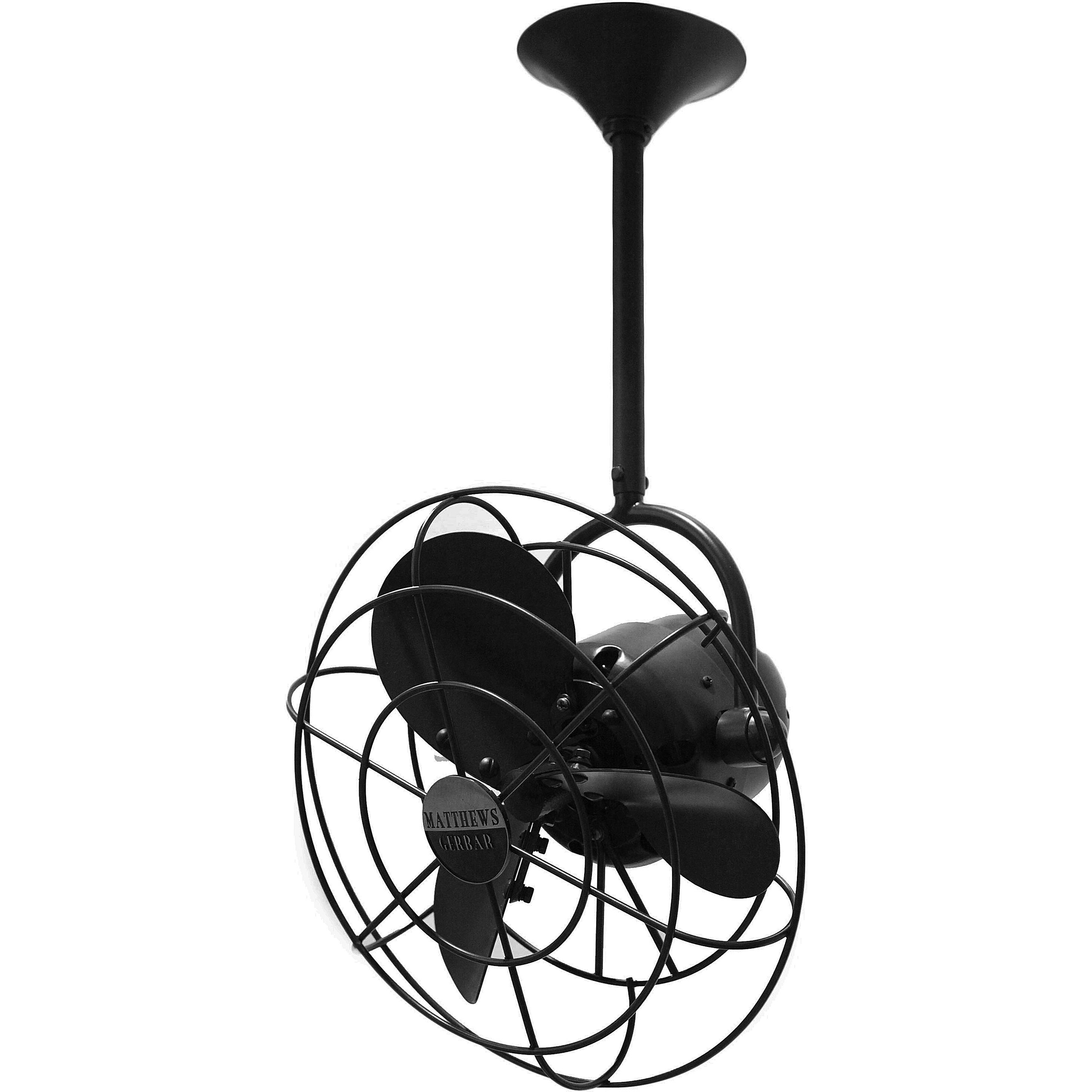 Matthews-Gerbar Bianca Direcional 13 inch Matte Black Directional Ceiling Fan, Matthews-Gerbar