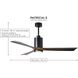 Atlas Patricia-3 60 inch Gloss White with Walnut Tone Blades Ceiling Fan, Atlas
