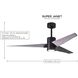 Atlas Super Janet 60 inch Brushed Nickel with Matte White Blades Ceiling Fan, Atlas
