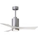Atlas Patricia-3 42 inch Brushed Nickel with Matte White Blades Ceiling Fan, Atlas