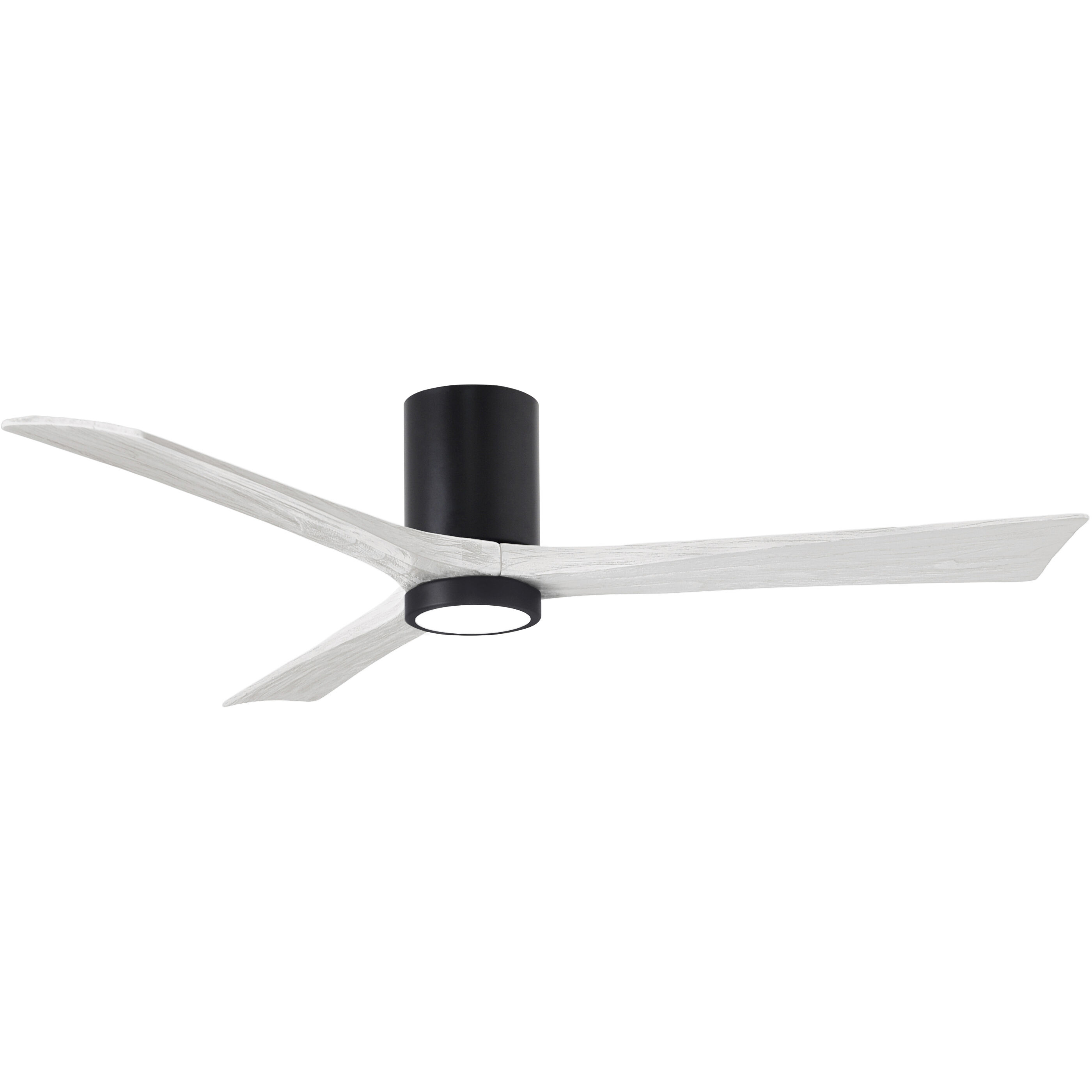 Atlas Irene-3HLK 60 inch Matte Black with Matte White Blades Flush Mount Paddle Fan, Flush Mounted