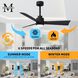 Atlas Alessandra-LK 56 inch Matte Black Indoor/Outdoor Ceiling Fan