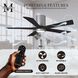 Atlas Irene-5HLK 52 inch Brushed Nickel with Matte Black Blades Ceiling Fan, Flush Mounted