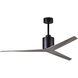 Atlas Eliza 56 inch Matte Black with Gray Ash Blades Ceiling Fan, Paddle Fan
