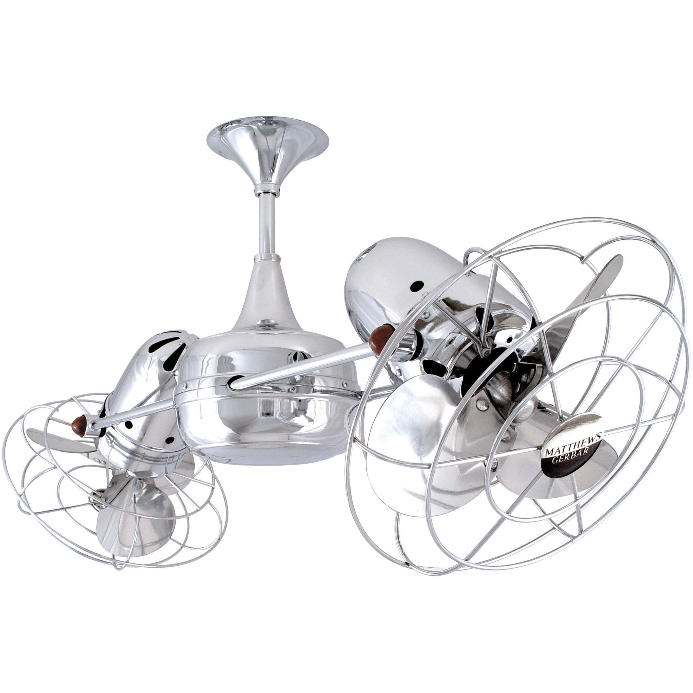 Matthews-Gerbar Duplo-Dinamico 13 inch Polished Chrome Rotational Ceiling Fan, Matthews-Gerbar