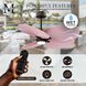Atlas Alessandra TROPICAL - LK 48 inch Textured Bronze with Light Pink Blades Ceiling Fan