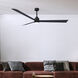 Atlas Alessandra-LK 56 inch Matte Black Indoor/Outdoor Ceiling Fan