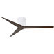 Atlas Eliza-H 56 inch Gloss White with Walnut Tone Blades Ceiling Mount Paddle Fan, Atlas