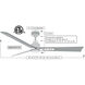 Atlas Alessandra 42 inch Matte Black with Brushed Nickel Blades Indoor/Outdoor Ceiling Fan