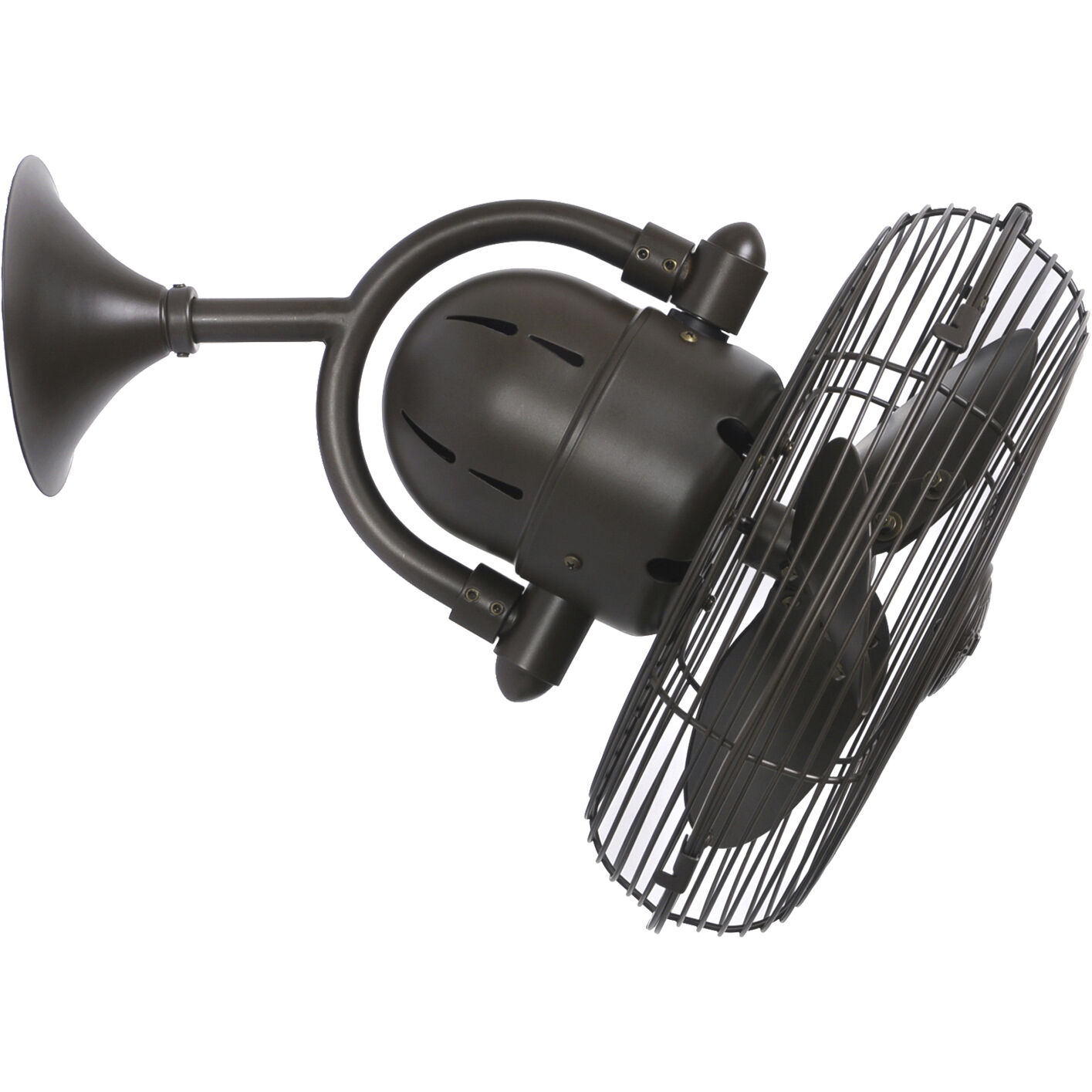 Atlas Kaye 17.5 inch Textured Bronze Oscillating Wall Fan, Atlas