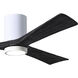 Atlas Irene-3HLK 60 inch Gloss White with Matte Black Blades Ceiling Fan, Flush Mounted