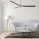 Atlas Alessandra 56 inch Brushed Nickel with Walnut Blades Indoor/Outdoor Ceiling Fan