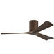 Atlas Irene-3H 52 inch Walnut Tone Flush Mount Paddle Fan, Flush Mounted