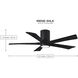 Atlas Irene-5HLK 52 inch Walnut Tone Ceiling Mount Paddle Fan, Flush Mounted