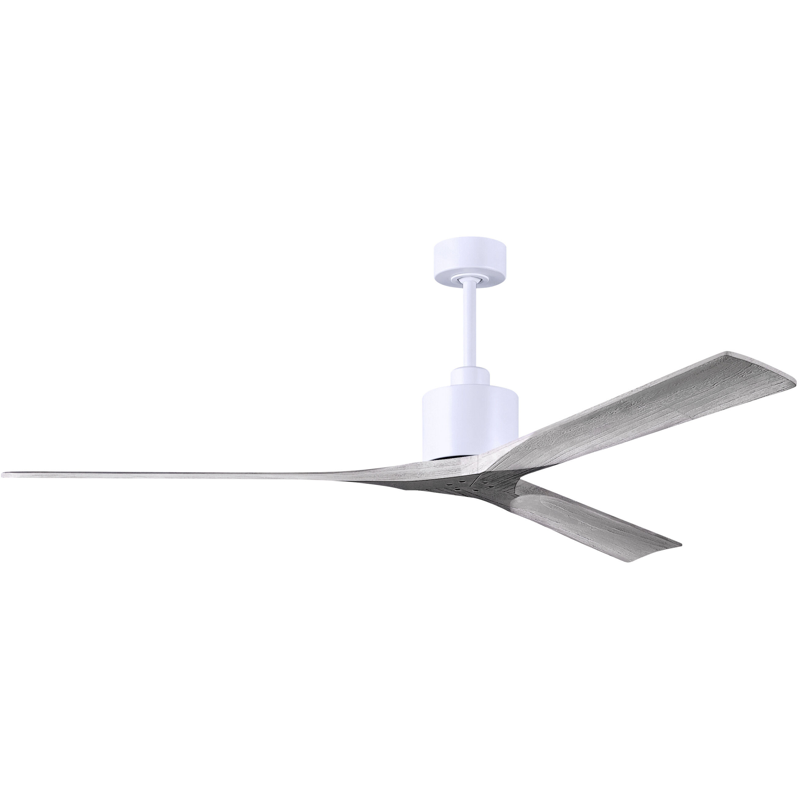 Atlas Nan XL 72 inch Matte White with Barn Wood Tone Blades Ceiling Fan