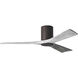 Atlas Irene-3HLK 52 inch Textured Bronze with Barnwood Tone Blades Ceiling Mount Paddle Fan in Barn Wood, Flush Mounted