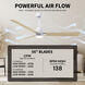Atlas Alessandra - LK 56 inch Matte White with Light Maple Tone Blades Ceiling Fan