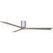Atlas Irene-3H 72 inch Brushed Nickel with Gray Ash Tone Blades Ceiling Fan