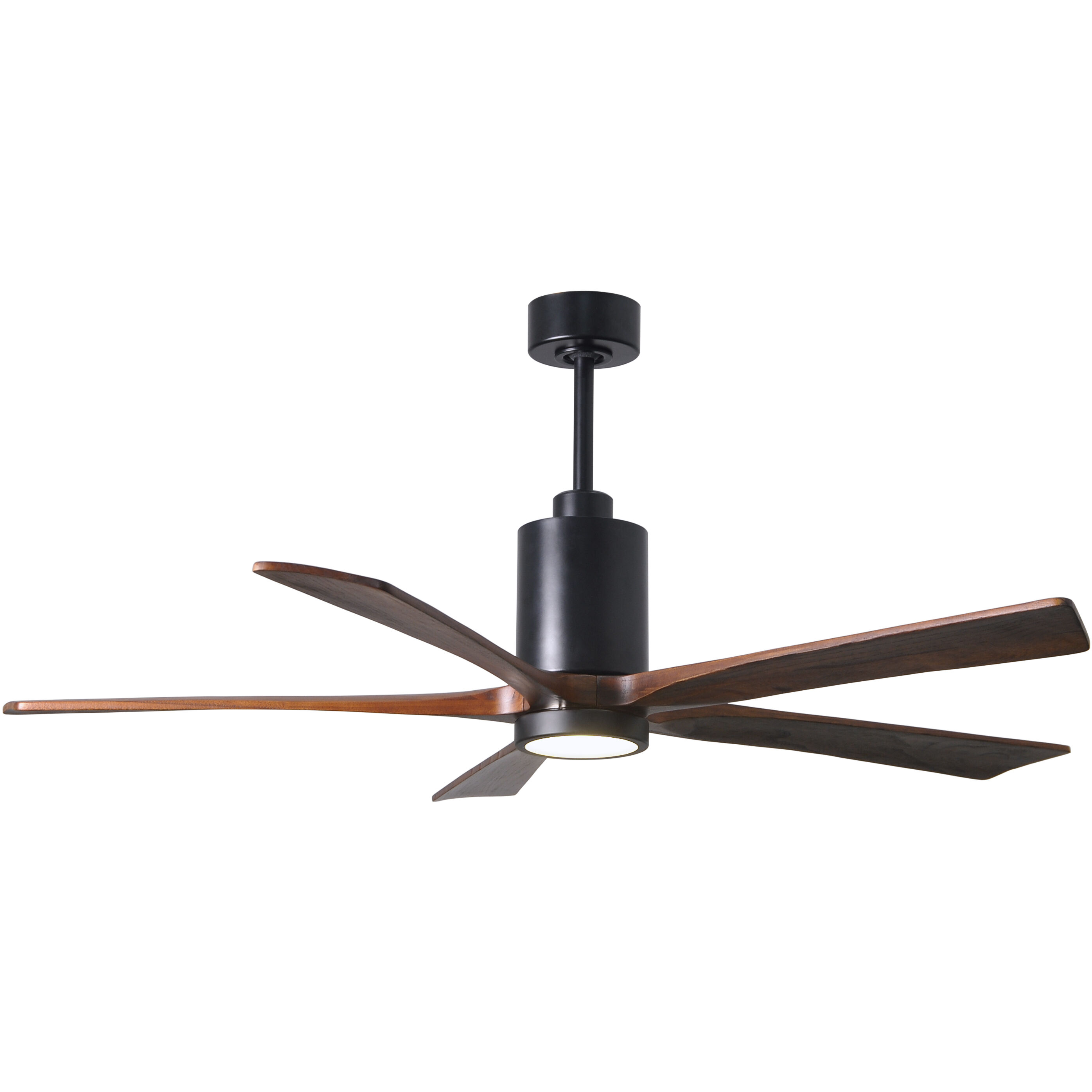 Atlas Patricia-5 60 inch Matte Black with Walnut Tone Blades Ceiling Fan, Atlas
