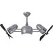 Atlas Dagny-LK 38 inch Brushed Nickel with Matte Black Wood Blades Ceiling Fan