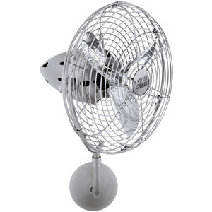 Matthews-Gerbar Bruna Parede 21 inch Brushed Nickel Wall Fan, Matthews-Gerbar