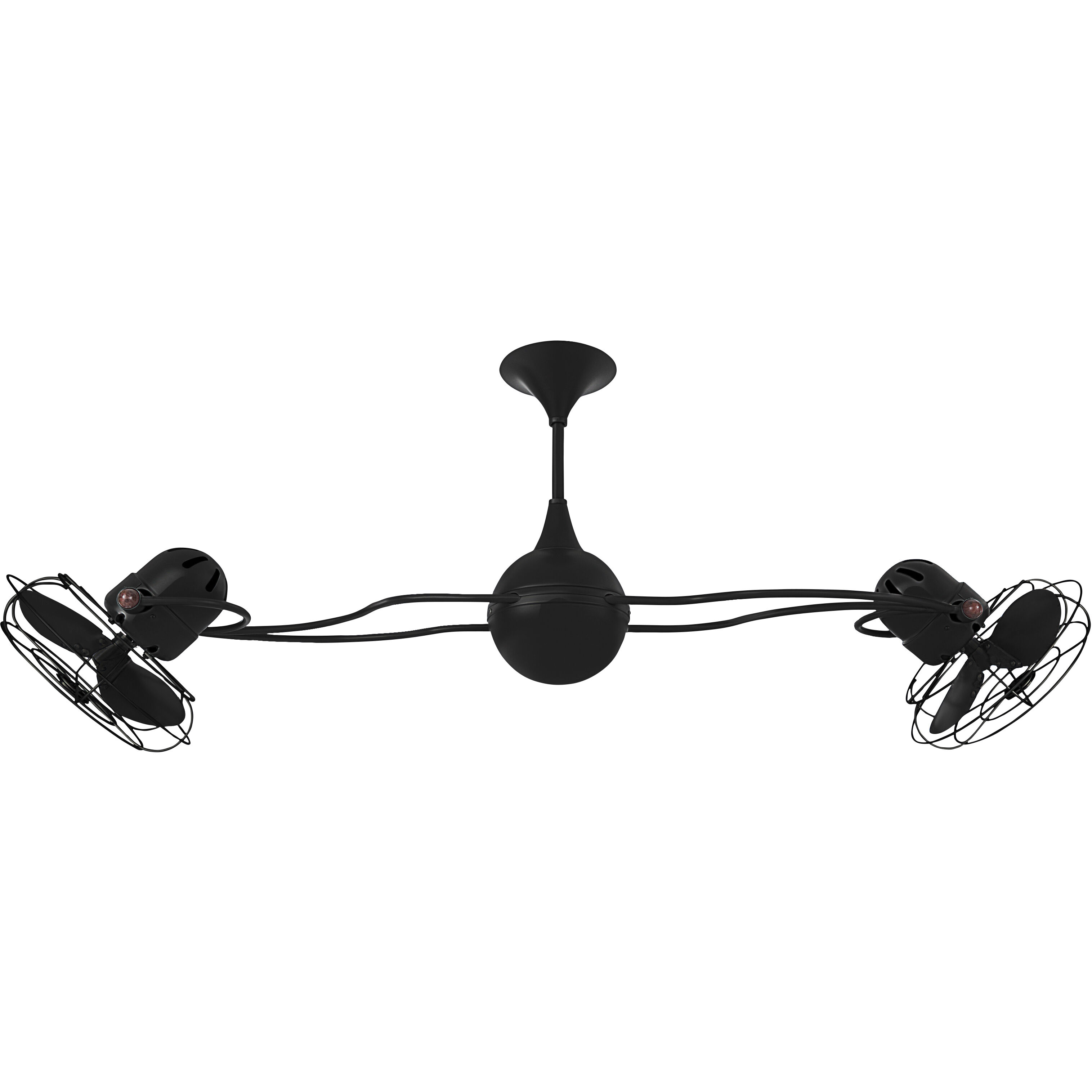 Matthews-Gerbar Italo Ventania 13 inch Matte Black Rotational Ceiling Fan, Matthews-Gerbar