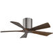 Atlas Irene-5H 42 inch Brushed Pewter with Walnut Blades Ceiling Fan, Flush Mounted