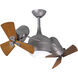 Atlas Dagny - LK 16 inch Brushed Nickel with Mahogany Tone Blades Rotational Ceiling Fan, Atlas