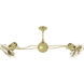 Matthews-Gerbar Italo Ventania 60 inch Brushed Brass Ceiling Fan, Matthews-Gerbar