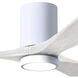Atlas Irene-3HLK 42 inch Gloss White with Matte White Blades Ceiling Fan, Flush Mounted