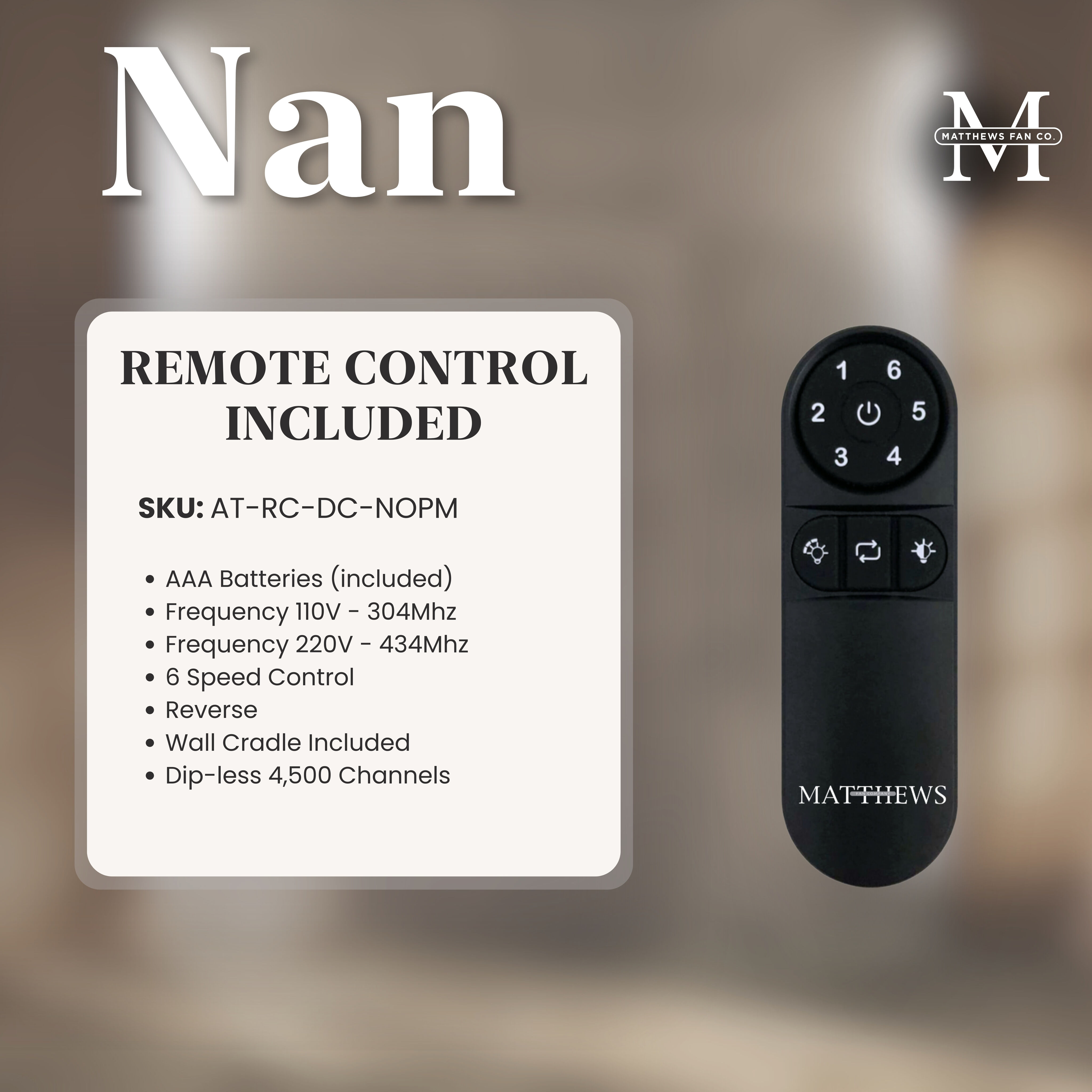 Atlas Nan 60 inch Matte Black with Barn Wood Tone Blades Ceiling Fan