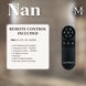 Atlas Nan 60 inch Matte Black with Barn Wood Tone Blades Ceiling Fan