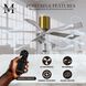 Atlas Irene-5H 60 inch Brushed Brass with Barnwood Tone Blades Ceiling Mount Paddle Fan in Barn Wood, Flush Mounted