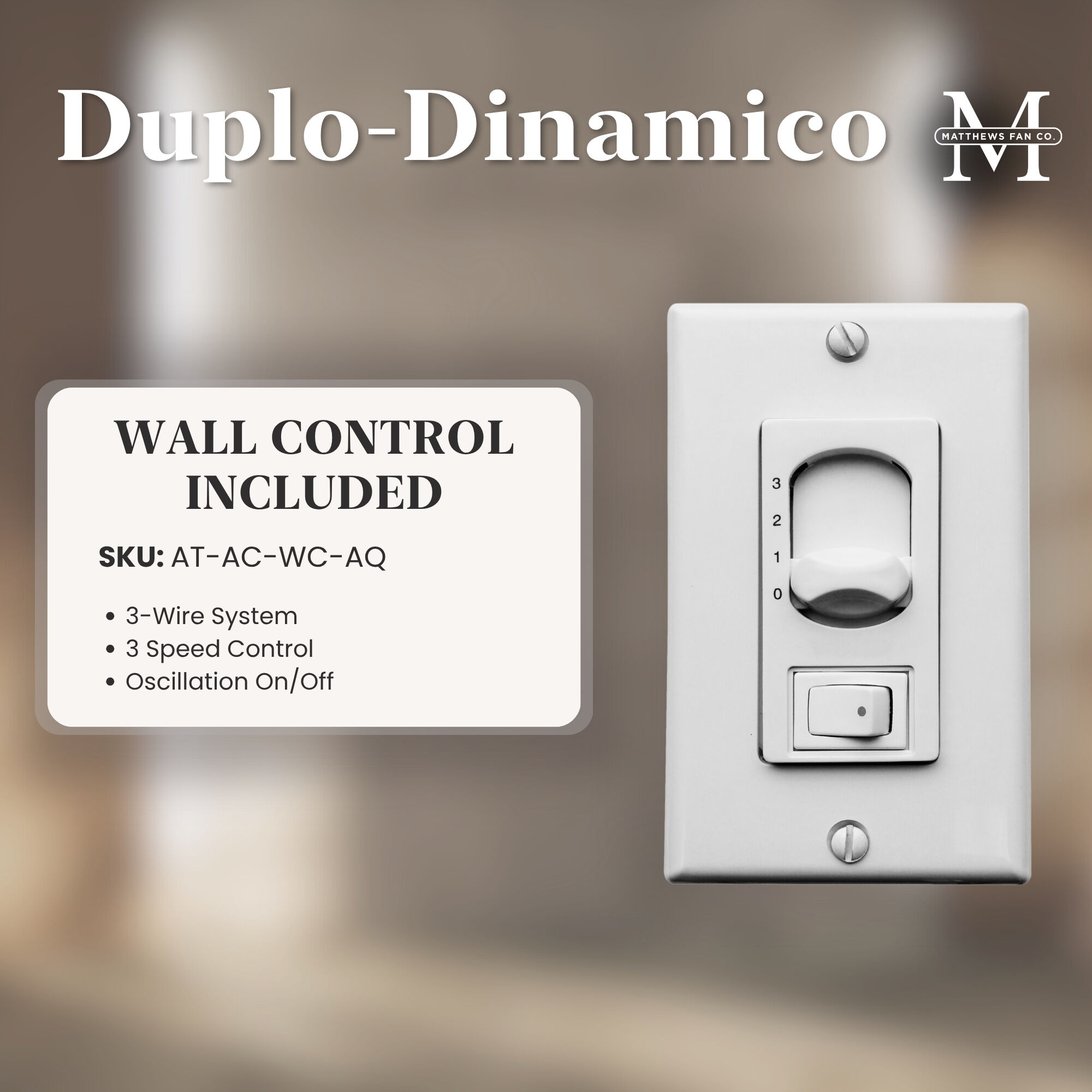 Matthews-Gerbar Duplo-Dinamico 13 inch Brushed Nickel Rotational Ceiling Fan, Matthews-Gerbar