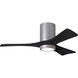 Atlas Irene-3HLK 42 inch Brushed Nickel with Matte Black Blades Ceiling Fan, Flush Mounted