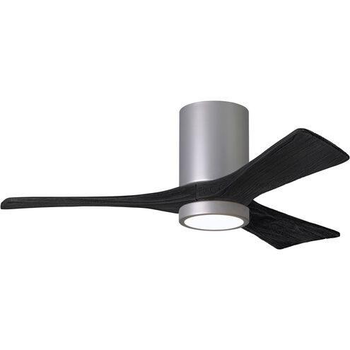 Atlas Irene-3HLK 42 inch Brushed Nickel with Matte Black Blades Ceiling Fan, Flush Mounted