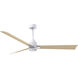 Atlas Alessandra - LK 56 inch Matte White with Light Maple Tone Blades Ceiling Fan