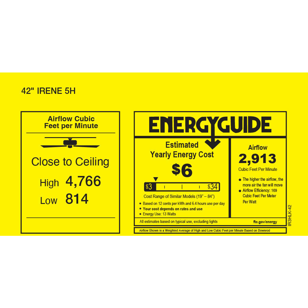 Atlas Irene-5H 42 inch Barn Wood Tone with Walnut Tone Blades Flush Mount Paddle Fan, Flush Mounted