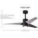 Atlas Super Janet 52 inch Brushed Nickel with Walnut Tone Blades Ceiling Fan, Paddle Fan