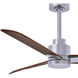 Atlas Alessandra 42 inch Brushed Nickel with Walnut Blades Indoor/Outdoor Ceiling Fan