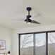 Atlas Super Janet 52 inch Matte Black with Barn Wood Tone Blades Ceiling Fan, Paddle Fan