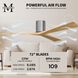 Atlas Irene-3H 72 inch Brushed Pewter with Light Maple Tone Blades Ceiling Fan